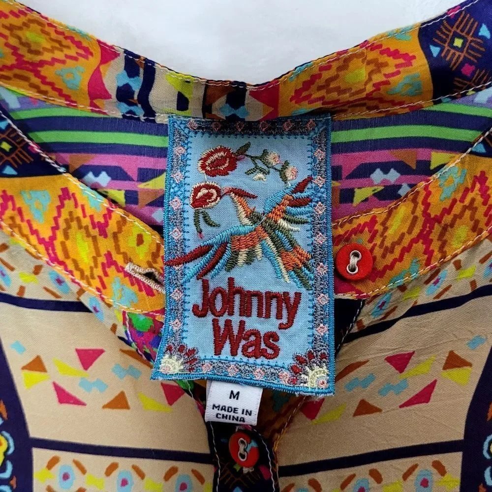 Johnny‎ Was Multicolored Brenda Blouse Size Medium